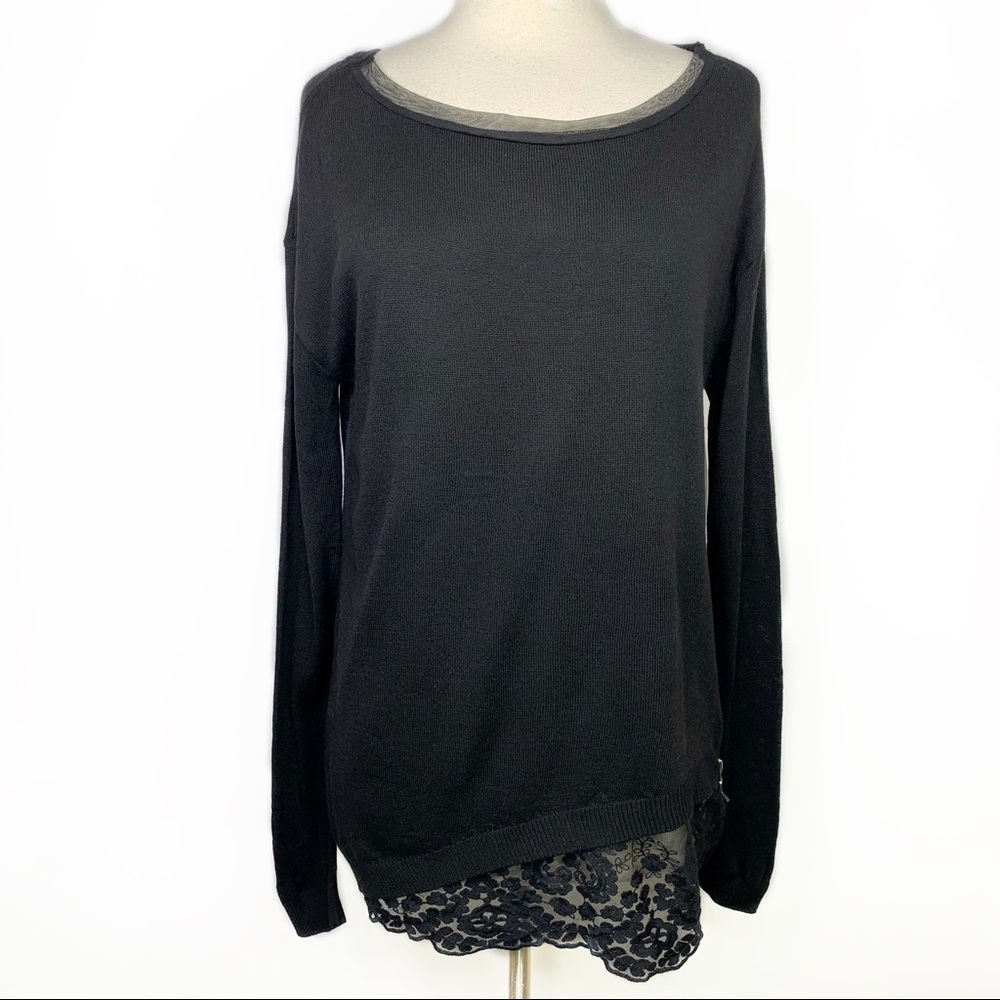 RD Style Tonie Lace Inset Pullover